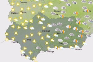 Mapa de Andalucía de este lunes.