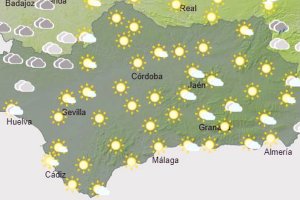 Mapa de Andalucía con la previsión de este martes.