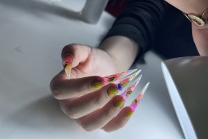 Las uñas de premio creadas por Mariché Pimentel.