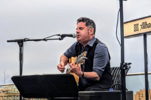 Lapido, durante su concierto del pasado domingo en El Terrao.