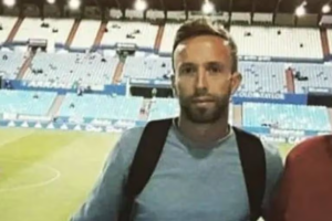 Una imagen de Santi Olmo en La Romareda.