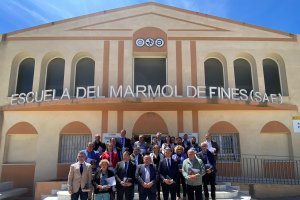 Asamblea de la Mancomunidad de Municipios del Almanzora celebrada en la Escuela del Mármol de Fines.