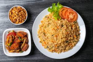 Arroz con pollo al curry para la receta del miércoles.