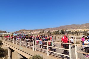 Un punto de la peregrinación hacia Pechina.