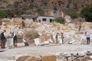 Escena de 'La vida en la cantera', una de los teatros de la jornada de 'Caciques y Canteros'