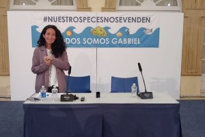 Patricia Ramírez momentos antes de la rueda de prensa.