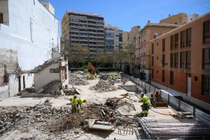 Imagen de archivo de los últimos días de demolición del edificio central de Correos