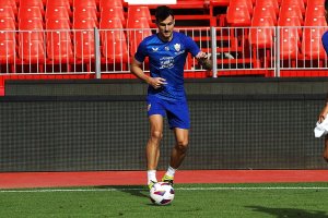 Radovanovic en el entrenamiento de ayer.