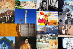 Collage de las 15 referencias artísticas que resumen la historia de la ciudad.