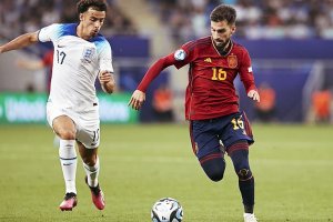 Baena con la carcasa de la Selección Española.