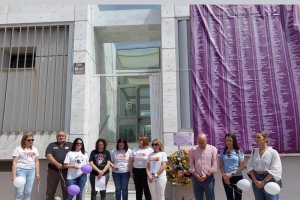 Minuto de silencio mantenido este lunes en el que era el lugar de trabajo de Maite.