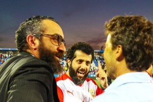 Mohamed El Assy, Turki Al-Sheikh y Rubi en Leganés.