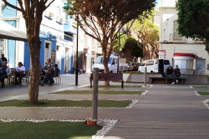 Zona de terrazas en el centro de la ciudad