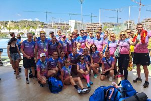 Los atletas del club almeriense en el Campeonato de Andalucía.