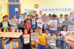 Alumnado de El Ejido en una actividad con Los SuperRecicladores.