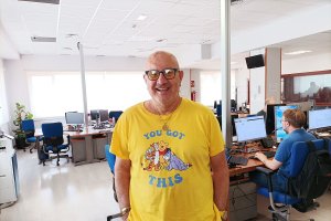 Antonio Membrives en la redacción de LA VOZ de Almería.