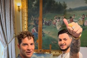 David Bisbal y RVFV anunciando \'Rueda\' por redes sociales.