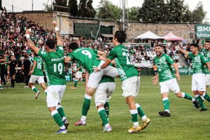 El Toledo celebrando su puesto en la final por la promoción a Segunda RFEF.