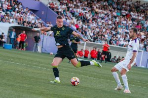 Milovanovic en la segunda parte del Real Jaén-Almería B, que terminó con victoria rojiblanca.