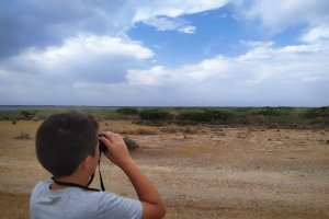 Itinerarios por Punta Entinas. Foto Moisés Palmero Aranda.
