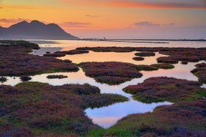 Cabo de Gata durante un atardecer.