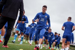 Radovanovic en el campo Anexo del Estadio de los Juegos Mediterráneos.