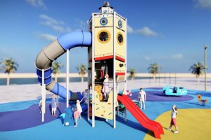 Así será el faro de uno de los parques.