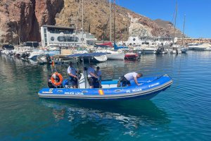 La Patrulla Marítima en las playas de San José.