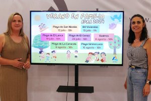 Presentación de las actividades en la playa.