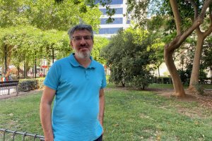 Fran Felpeto en el parque de Oliveros.