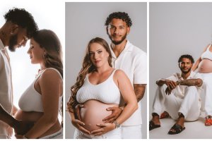 Las fotos que ha publicado el delantero en Instagram con su mujer Carolina; esperan un bebé. ¡Enhorabuena! 