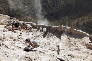 Trabajos días atrás en el yacimiento de Huércal la Vieja.