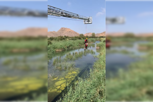 Imagen del rescate del joven.