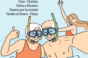 Cartel de la iniciativa del Casco Histórico, que cuenta con la colaboración de Cajamar.