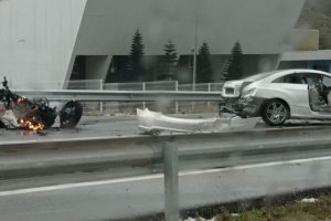 Accidente de moto y coche ocurrido en Berja.