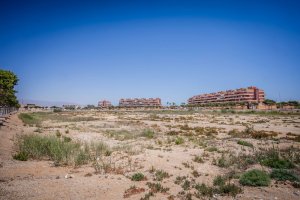 Los terrenos para el futuro hospital privado en Roquetas de Mar.
