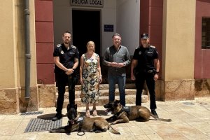 La nueva unidad canina de la Policía Local de Berja