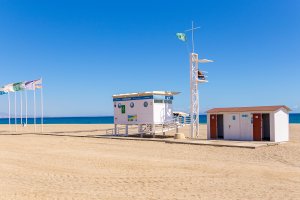 Una de las playas de Roquetas de Mar.