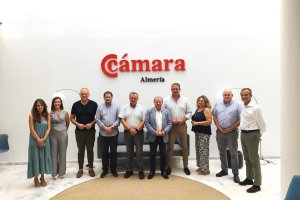 Imagen del equipo técnico, alcaldes, presidente de la Cámara de Comercio y diputado delegado especial de Sostenibilidad.
