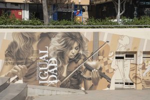 Uno de los murales de Moxaico.