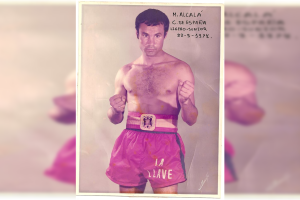 Alcalá, durante su época de boxeador.