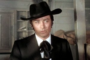 Alain Delon en la película \'Sol rojo\' (Terence Young, 1971), rodada en Almería. Foto: Almería Movies.
