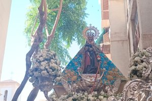 La Virgen del Mar, en el traslado a la Catedral.