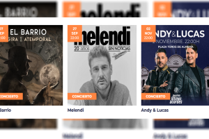 Los carteles de los próximos eventos de Siente la Plaza.