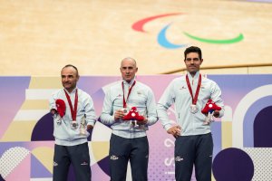 Ricardo Ten, Pablo Jaramillo y Alfonso Cabello en el podio.