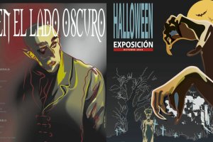 Los dos carteles de la exposición organizada en Picasso Cómics, realizados ambos por Eva Vidal.