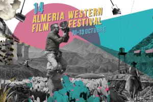 Detalle del cartel, obra de Celia Coe, con el que se promociona el 14ª Almería Western Film Festival.
