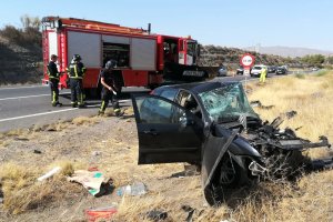 Imagen de archivo de un accidente de tráfico en Tabernas.