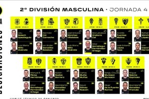 Los árbitros para la cuarta jornada.