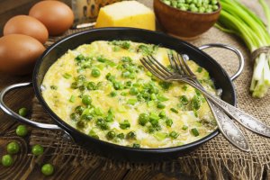 Tortilla de guisantes. (FOTO: Depositphotos).